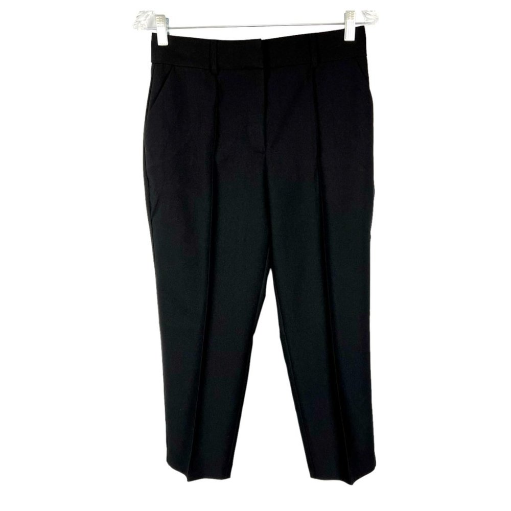 ASOS Black Cropped High Rise Seamed Pants size 6